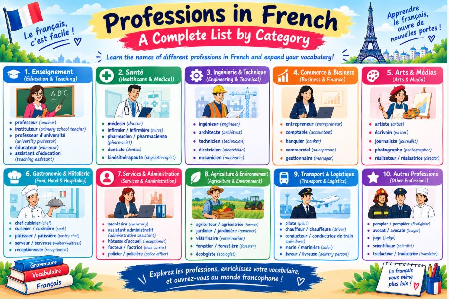 Professions in french